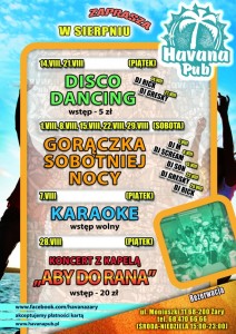 Koncert Havana Żary - zagra Aby Do Rana - plakat